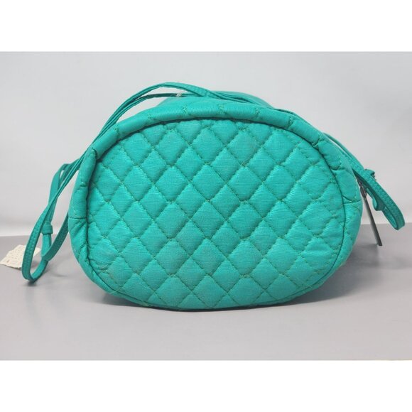 Shirl Miller LTD Quilted Aqua Green‎ Shoulder Bag Straps Colorful Lined Interior - Picture 3 of 14